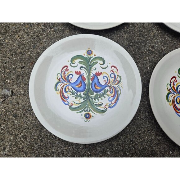6 Villeroy & Boch Assiettes Rooster 7 3/4" Salad Plates Luxembourg - Picture 2 of 4